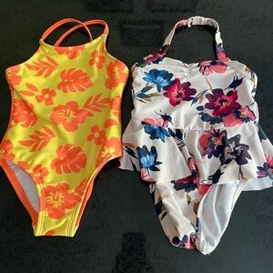 Old Navy and Cat & Jack Kids Swimsuit with Floral Design Size 3T